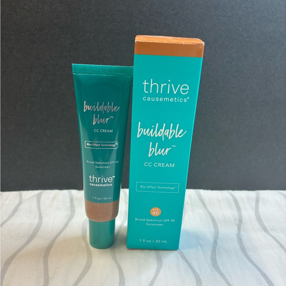 New Thrive Causemetics Buildable Blur CC Cream - Medium Tan